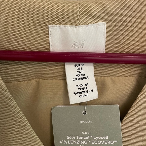 NWT H&M Viscose Blend Suit Jacket Vest size small - Picture 4 of 7